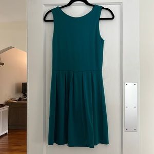Teal pleated skirt dress in size small